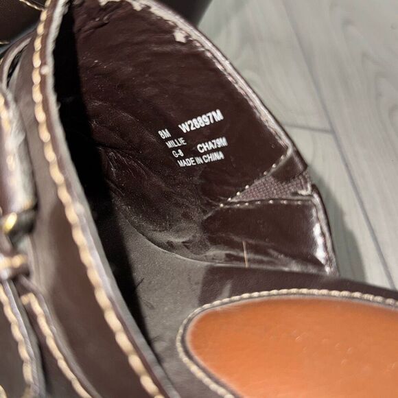 Tommy Hilfiger Millie clog heels brown buckle size 8 Barely worn. In great con - Picture 4 of 9